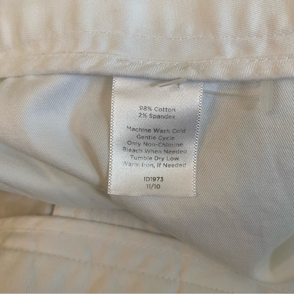Talbot’s Signature White Ankle Straight Leg Pants Size 14 Spring Classic Cotton - Picture 9 of 10